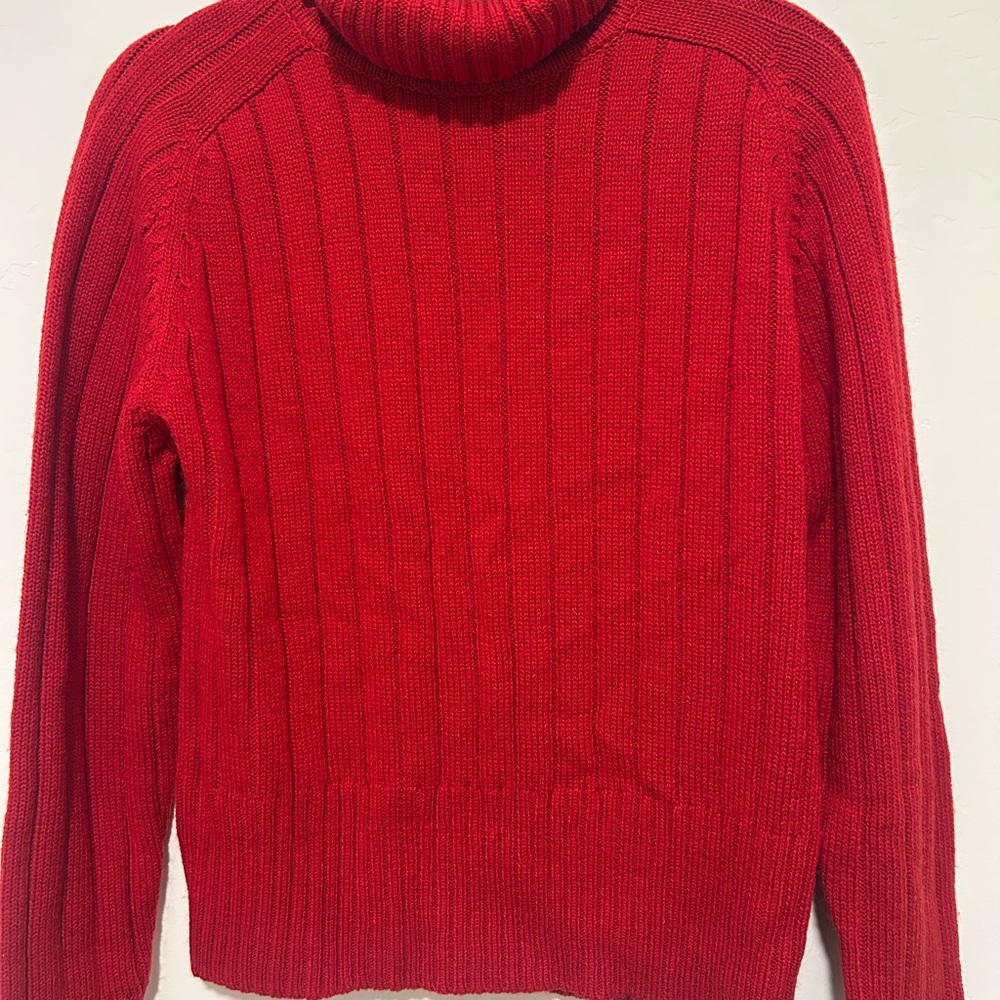 Red Turtleneck Women's Sweater